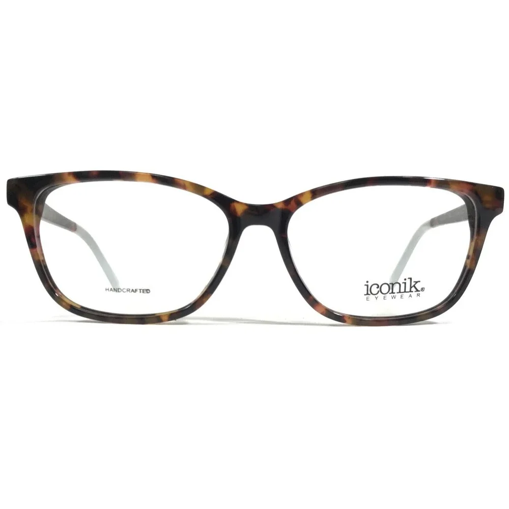 Iconik Eyeglasses Frames Abbey C01 Brown Tortoise Square Full Rim 53-15-140